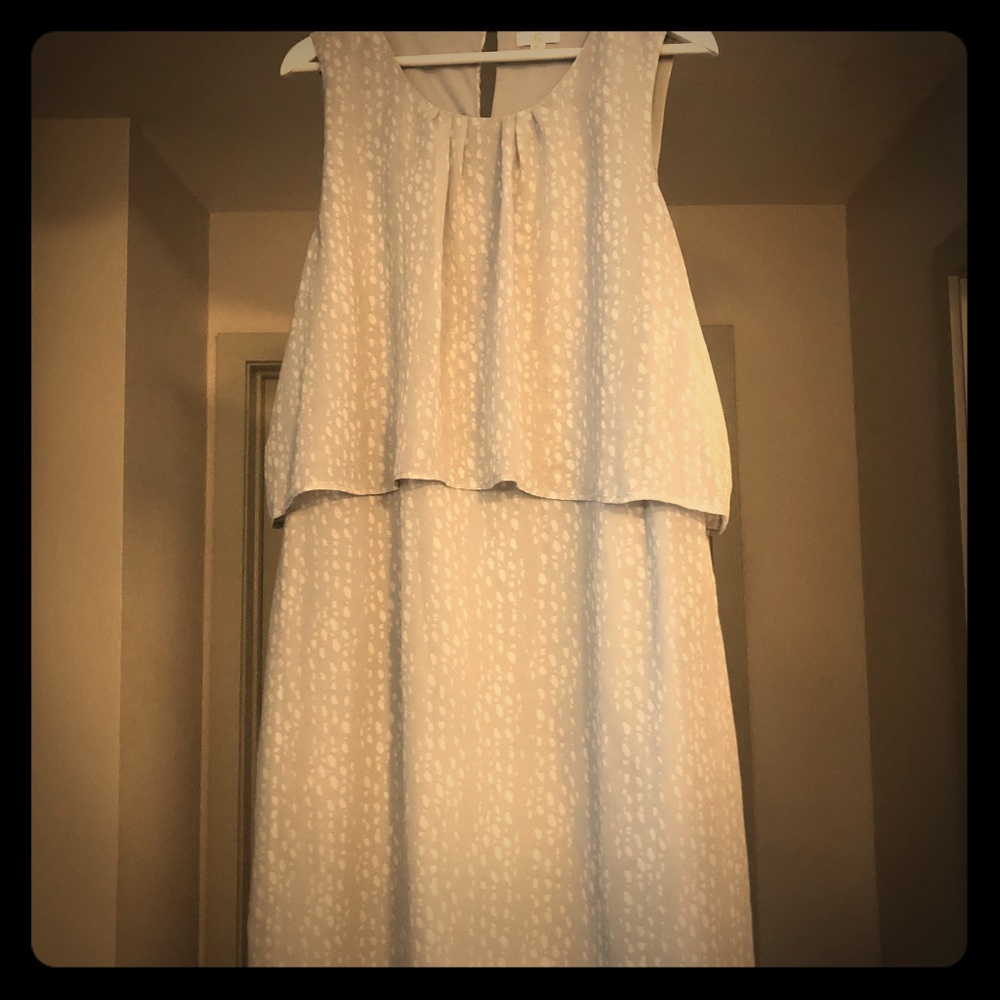 Grey and white dress